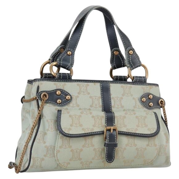 CELINE Paris Macadam Canvas Boogie Hand Bag Peppermint - Picture 1 of 16
